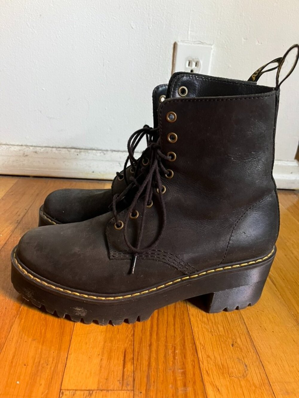 Dr. Martens Shriver Hi Black Leather Platform Boots